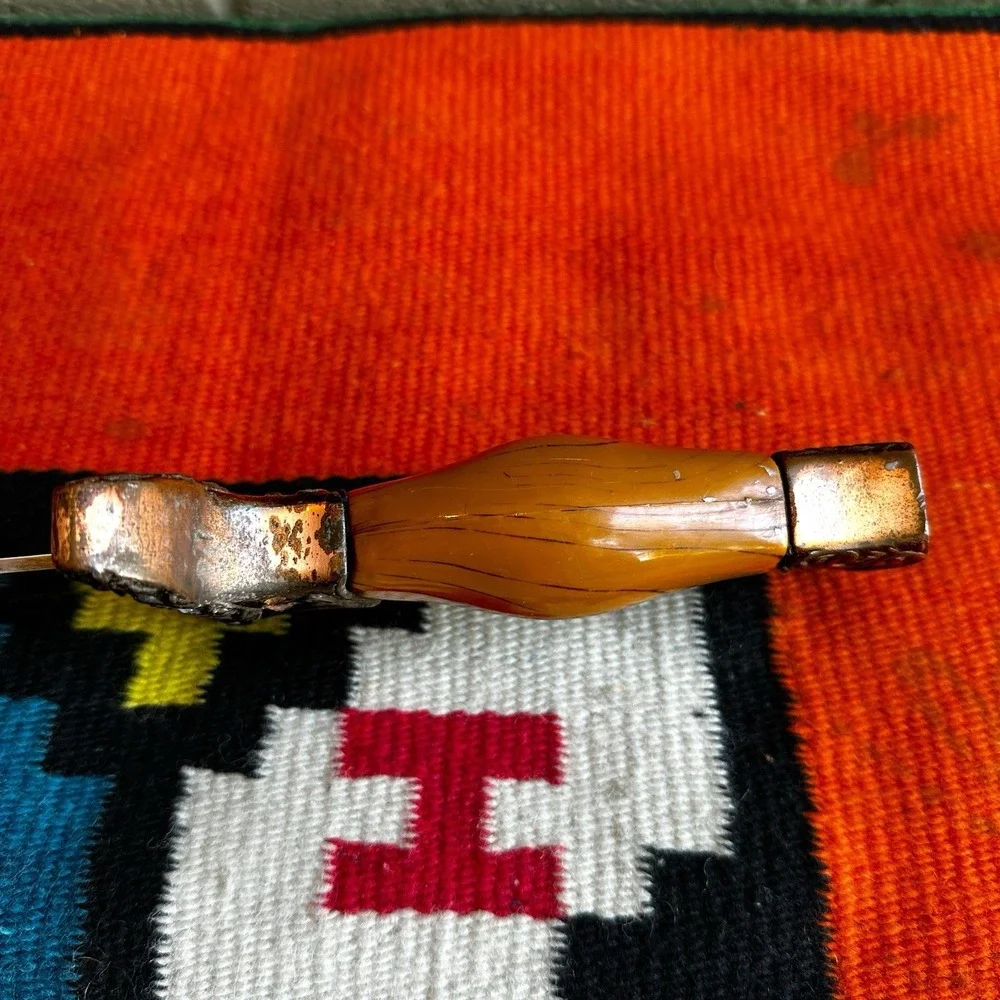 Vintage Maxam Stainless Steel Fighting Dagger Knife Stag Horn Handle